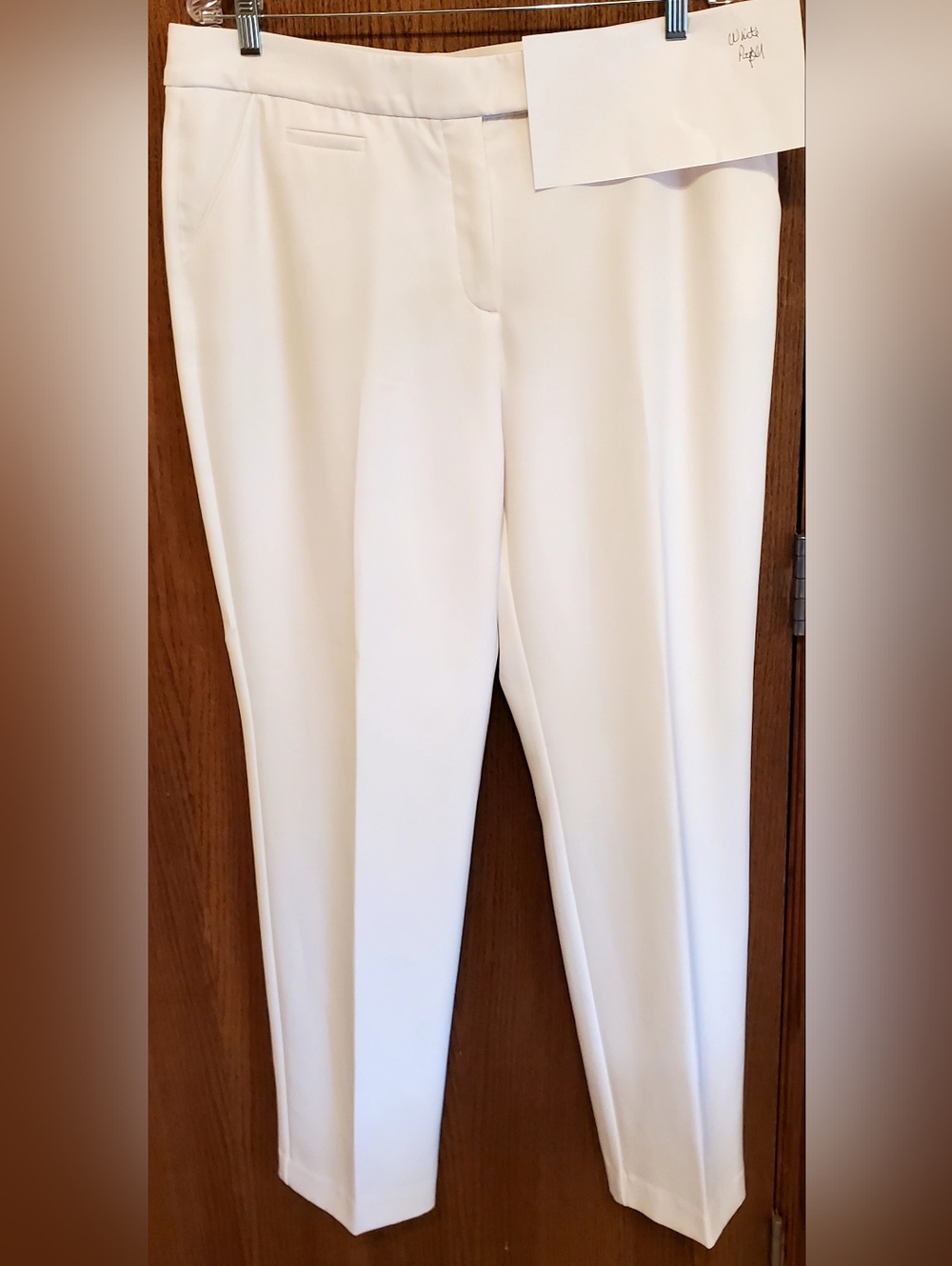 Women’s Investments Size 14R Tailored White Dress Pants W=37" IS=32" L=41" R=10"